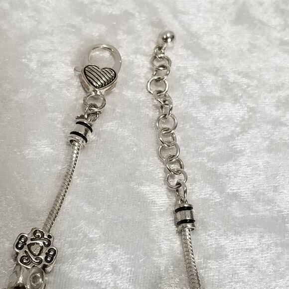 Premier Designs silver tone cross bracelet 7" 3" ext 1.1990 - Picture 7 of 9